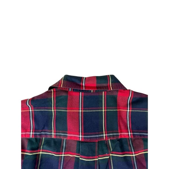 John Ashford Sport Long Sleeve Shirt Men's M Red Plaid Button Down Cotton - Picture 6 of 8